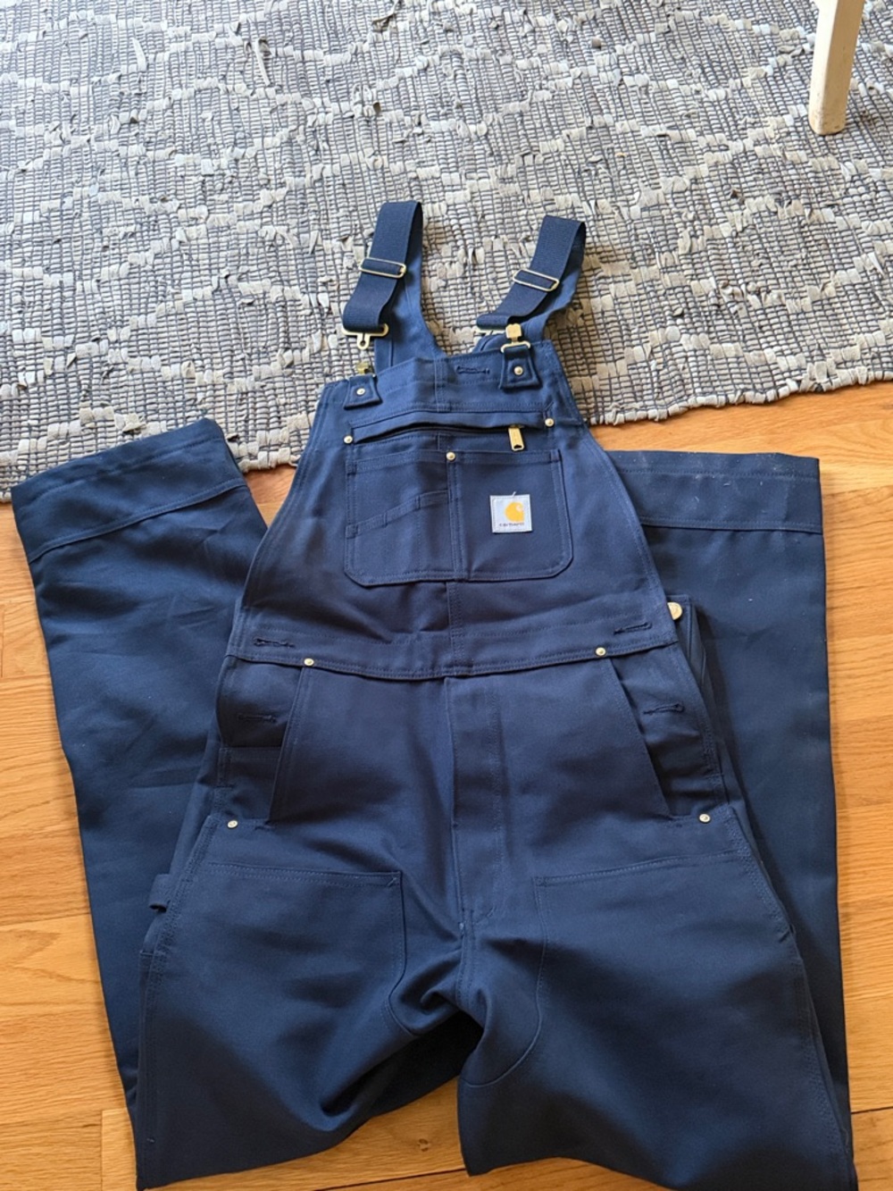 Carhartt Navy Blue Duck Bib Overalls men’s bib overalls